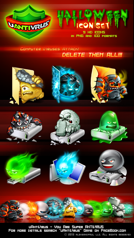 Halloween Icon Set uAntivirus