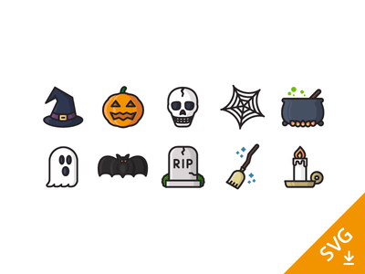 Halloween icons