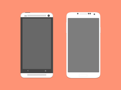 HTC One and Galaxy S4 (PSD)