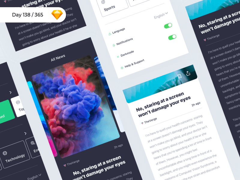 iNews - iOS UI Kit Freebie