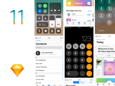 iOS11 GUI Sketch template