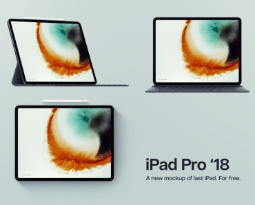 iPad Pro 2018 Mockup Three Views