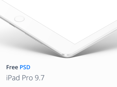 Ipad Pro 9.7 White Mockup