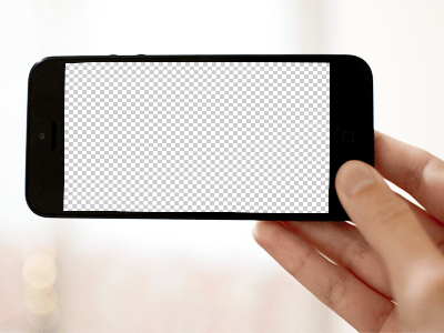 iPhone 5 horizontal template PSD