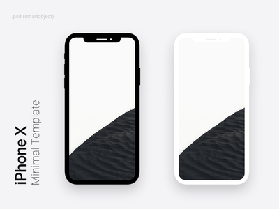 iPhone X Minimal Dark & Light Template for Photoshop