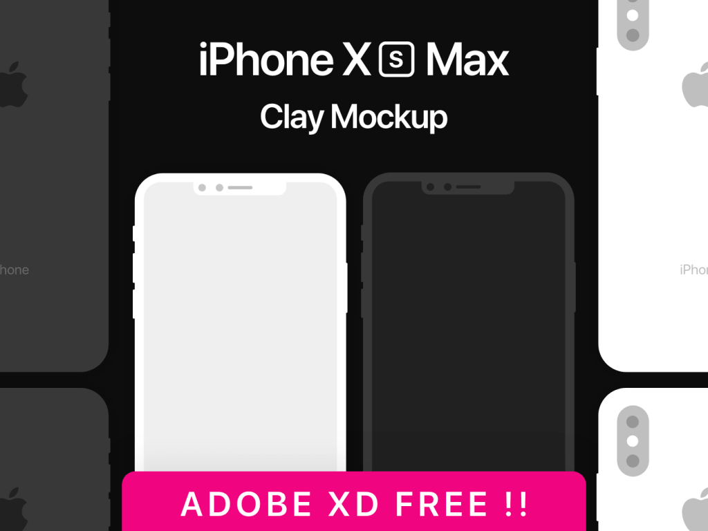 Iphone Xs Max Clay Mockup