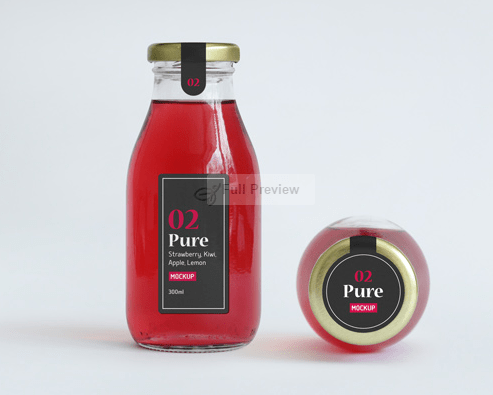 Juice Bottle Packaging MockUp