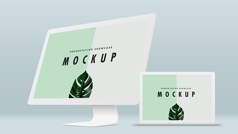 Macbook Pro & iMac Mockup Template