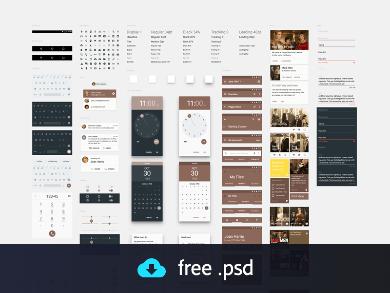 Material Design UI Kit freebie