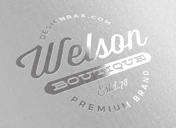 Metallic Silver Logo Mock-Up