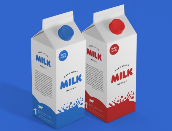 Milk Packaging Psd Mockup