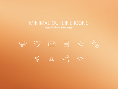 Minimal Outline Icons Freebie