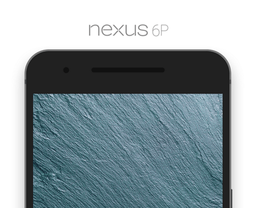 Nexus 6P Flat Phone Mockup