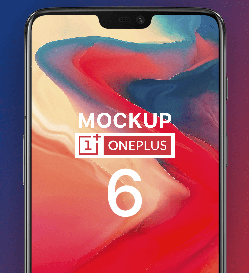 One Plus 6 MockUp- FREE PSD-min