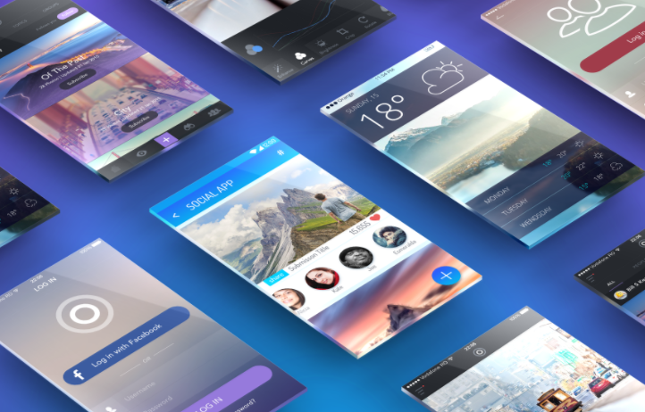 Perspective Screens App Presentation Mockup PSD