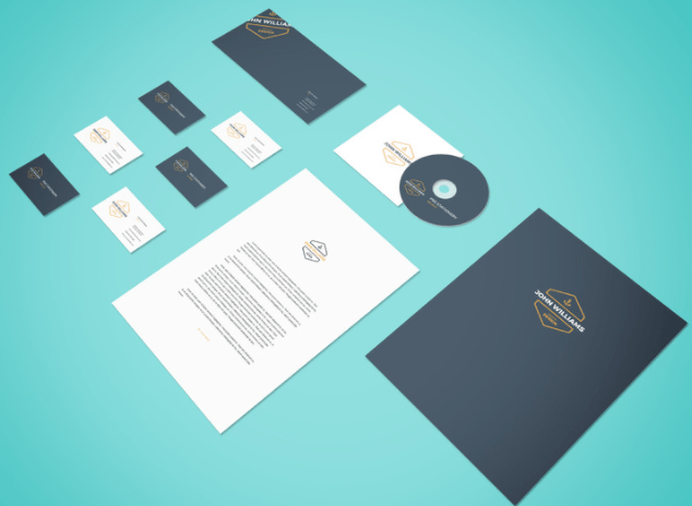 Perspective Stationery PSD Mockup