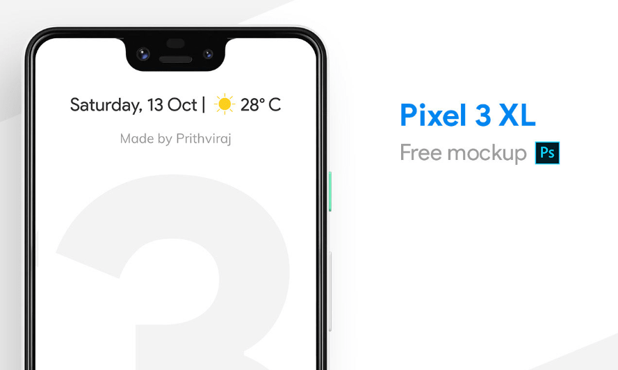 Pixel 3 XL free PSD mockup