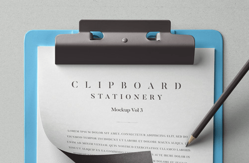 Psd Clipboard Stationery Mockup Vol3