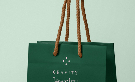 Psd Gravity Paper Bag Mockup