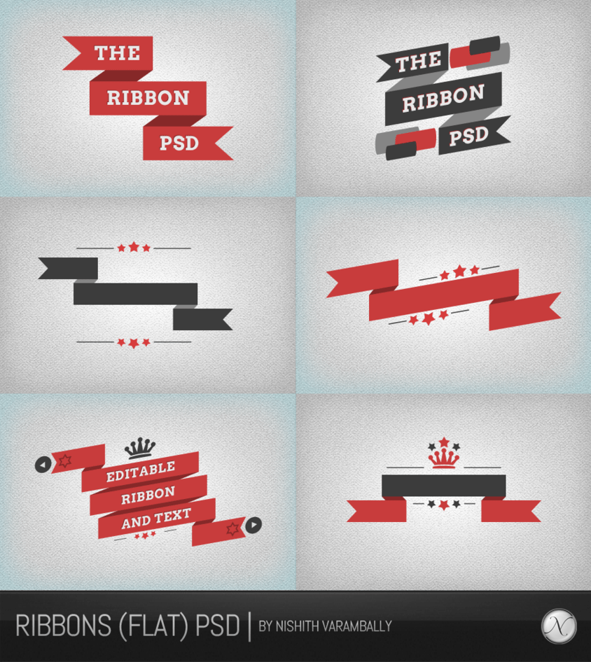 Ribbons (flat) PSD