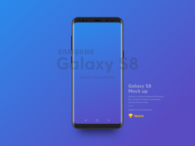 Samsung S8 Mockup Free Sketch