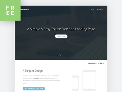 ShowPage - A Free Easy To Use App Landing Page