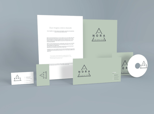 Standing Stationery PSD Mockup