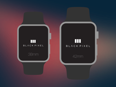 The Black Pixel Apple Watch PSD