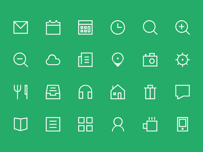 Thin Icon set