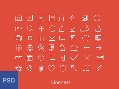 Thin Line Icon Set