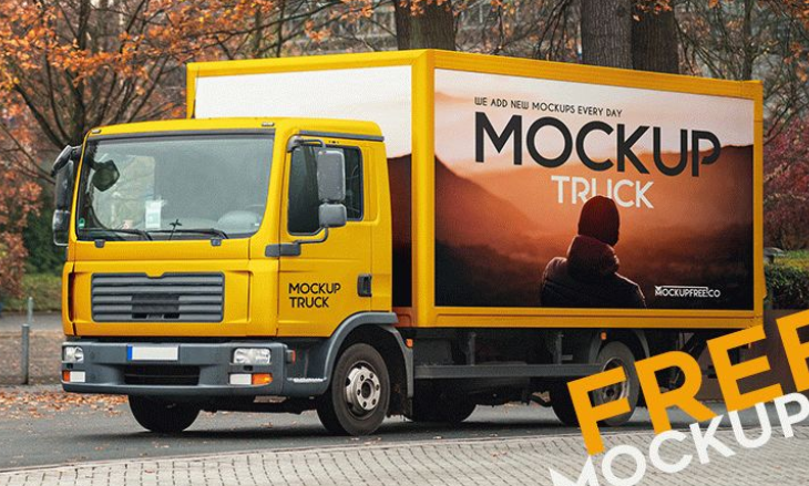 Truck – Free PSD Mockup