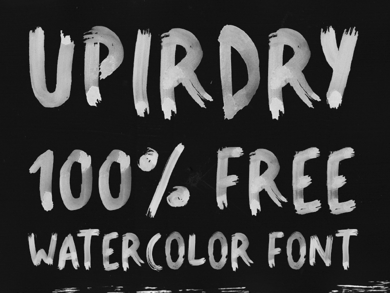 UPIRDRY WATER-BRUSH FONT