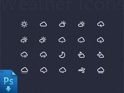 Weather Icon PSD