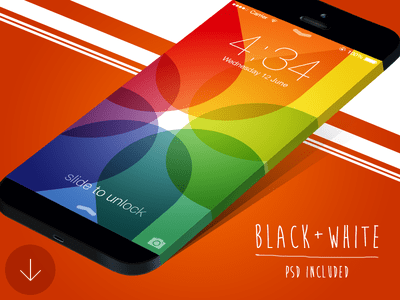 Wide iPhone Mockup (PSD)