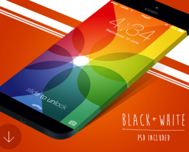 Wide iPhone Mockup (PSD)