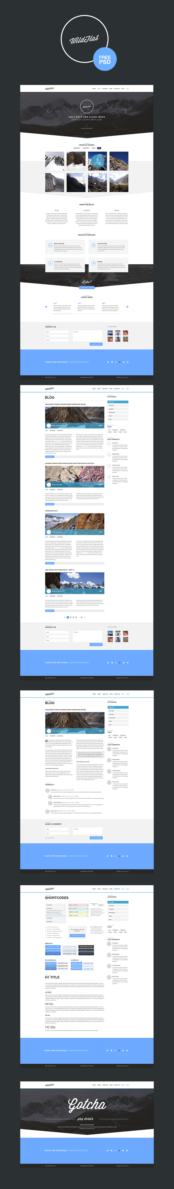 WildFlat - Free Psd Template