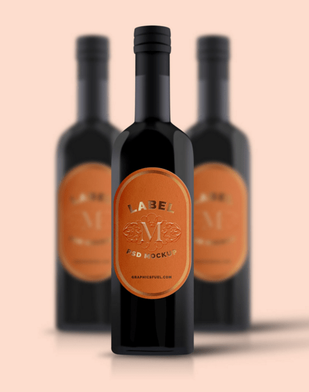 Wine Bottle Mockup PSD